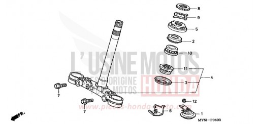 TIGE DE DIRECTION CB500S2 de 2002